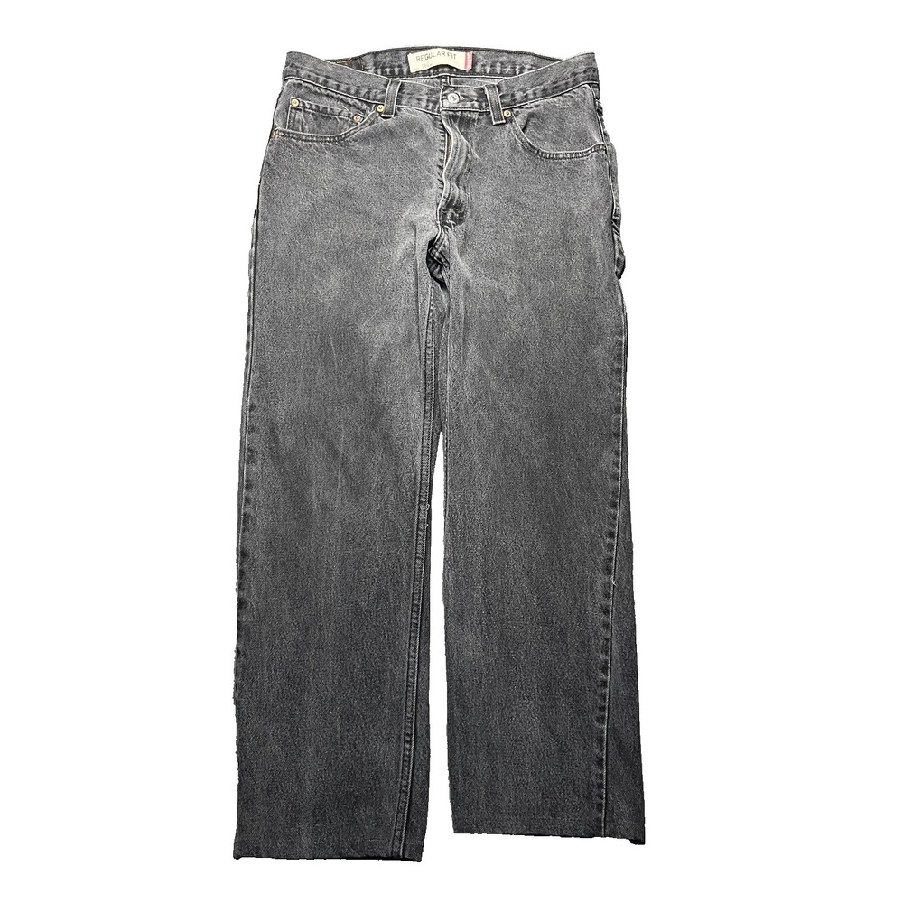 Vintage Levi's Jeans Men's 34x32 (Fits 34x28) Black 505  Regular Straight Y2k